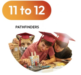 Academic Summer Pathfinders aged 11 to 12 making Big Ben model with clever fox London Westminster summer school