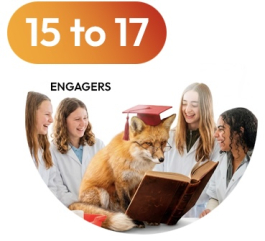 Academic Summer Engagers teenagers studying science with our clever fox. Summer School London and Bristol